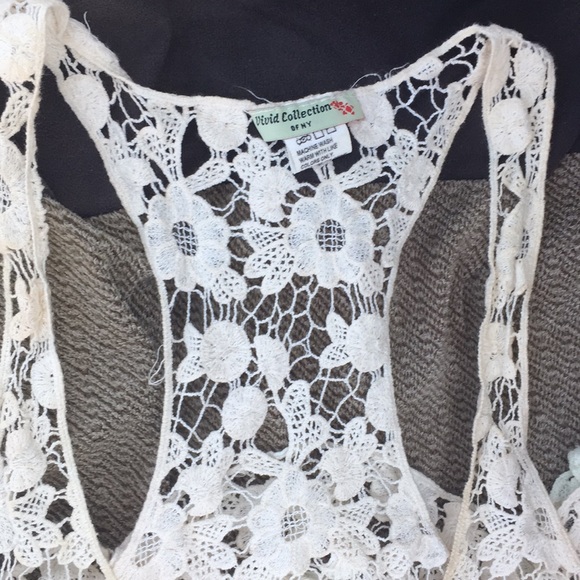 Antique white fragile stitched top - Picture 1 of 5